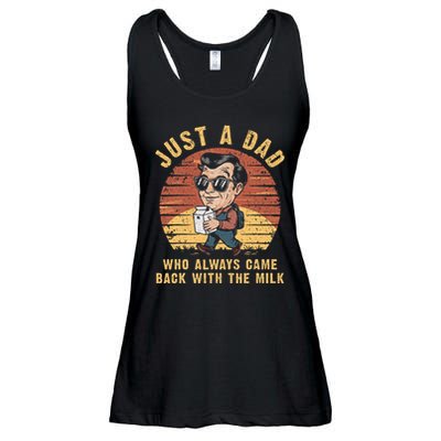 Just A Dad Who Always Came Back With The Milk Ladies Essential Flowy Tank