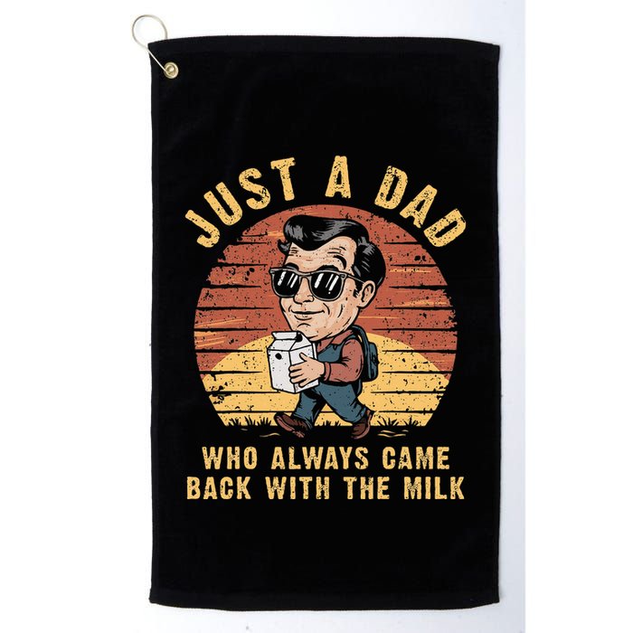 Just A Dad Who Always Came Back With The Milk Golf Towel