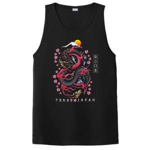 Japanese Aesthetic Dragon Tokyo Japan Manga PosiCharge Competitor Tank