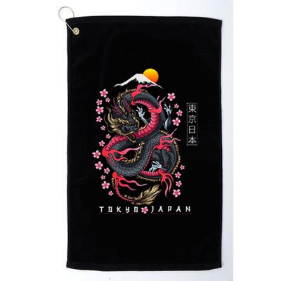 Japanese Aesthetic Dragon Tokyo Japan Manga Platinum Collection Golf Towel