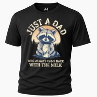Just A Dad Who Always Came Back With The Milk Ferral Dad Cooling Performance Crew T-Shirt
