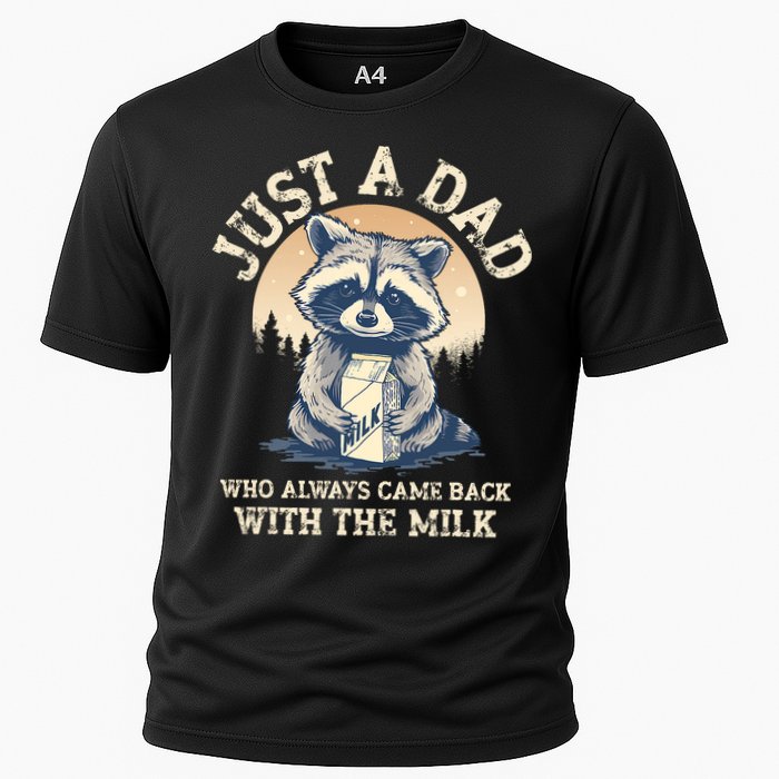 Just A Dad Who Always Came Back With The Milk Ferral Dad Cooling Performance Crew T-Shirt