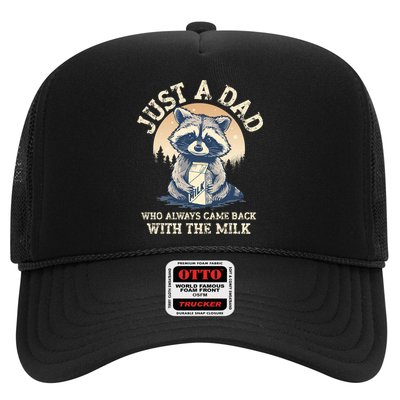 Just A Dad Who Always Came Back With The Milk Ferral Dad Trucker Hat