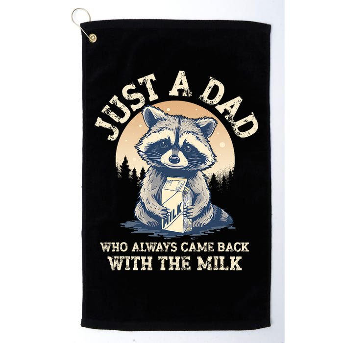 Just A Dad Who Always Came Back With The Milk Ferral Dad Golf Towel