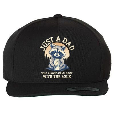 Just A Dad Who Always Came Back With The Milk Ferral Dad Wool Snapback Cap