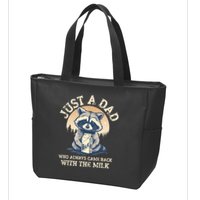 Just A Dad Who Always Came Back With The Milk Ferral Dad Zip Tote Bag