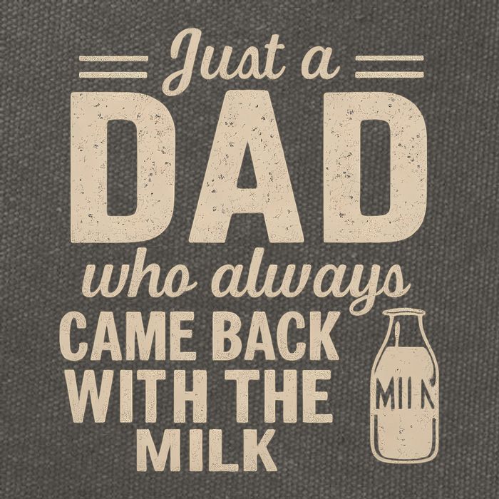 Just a Dad Who Always Came Back With the Milk Cotton Canvas Backpack