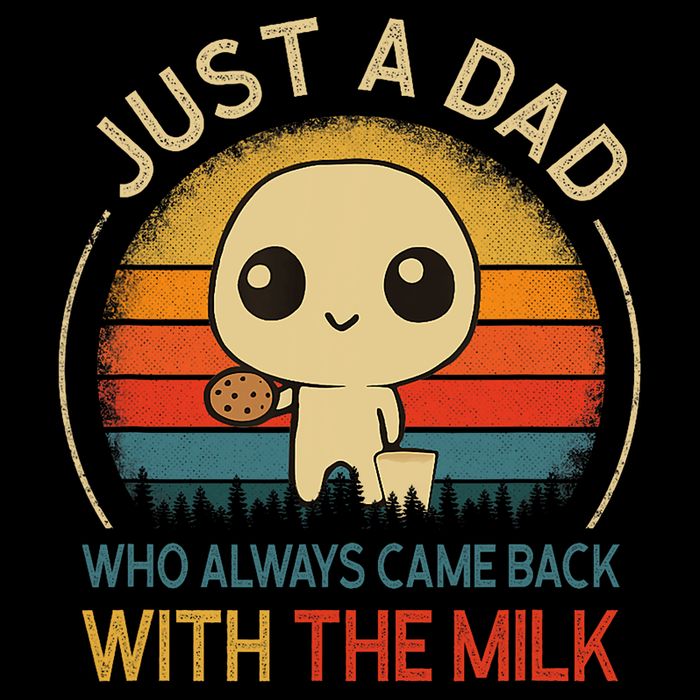 Just A Dad Who Always Came Back With The Milk Dad Daddy Gift Impact Tech Backpack