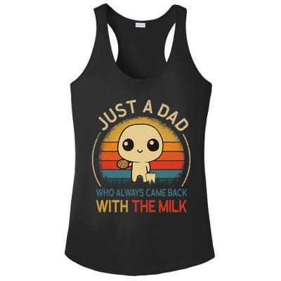 Just A Dad Who Always Came Back With The Milk Dad Daddy Gift Ladies PosiCharge Competitor Racerback Tank