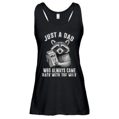Just A Dad Who Always Came Back With The Milk Ladies Essential Flowy Tank