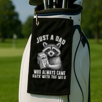 Just A Dad Who Always Came Back With The Milk Golf Towel