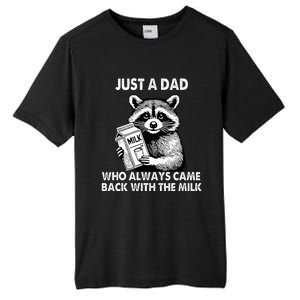 Just A Dad Who Always Came Back With The Milk FatherS Day Tall Fusion ChromaSoft Performance T-Shirt