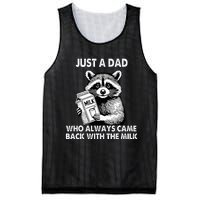 Just A Dad Who Always Came Back With The Milk FatherS Day Mesh Reversible Basketball Jersey Tank