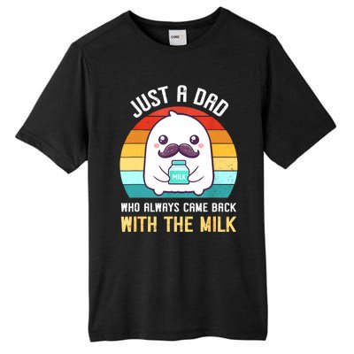 Just A Dad Who Always Came Back With The Milk Tall Fusion ChromaSoft Performance T-Shirt