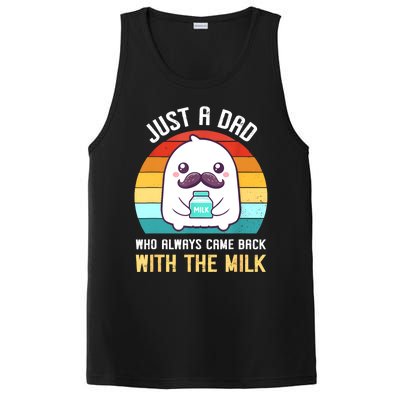 Just A Dad Who Always Came Back With The Milk PosiCharge Competitor Tank