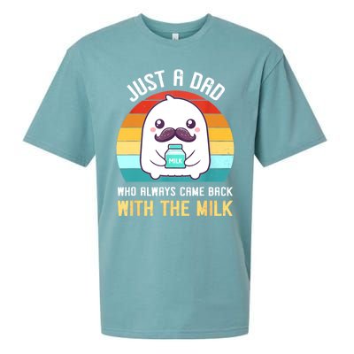 Just A Dad Who Always Came Back With The Milk Sueded Cloud Jersey T-Shirt