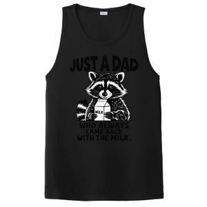 Just A Dad Who Always Came Back With The Milk Funny Dad Joke Gift PosiCharge Competitor Tank