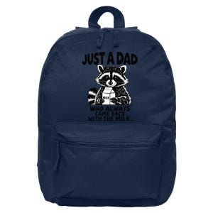 Just A Dad Who Always Came Back With The Milk Funny Dad Joke Gift 16 in Basic Backpack