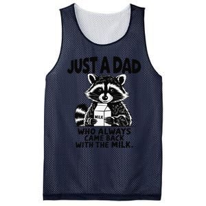 Just A Dad Who Always Came Back With The Milk Funny Dad Joke Gift Mesh Reversible Basketball Jersey Tank