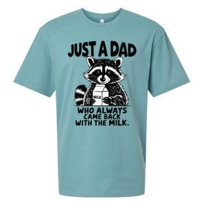 Just A Dad Who Always Came Back With The Milk Funny Dad Joke Gift Sueded Cloud Jersey T-Shirt