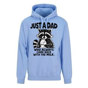 Just A Dad Who Always Came Back With The Milk Funny Dad Joke Gift Unisex Surf Hoodie