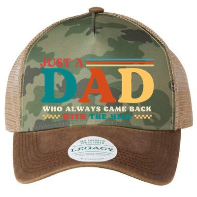 Just A Dad Who Always Came Back With The Milk Legacy Tie Dye Trucker Hat