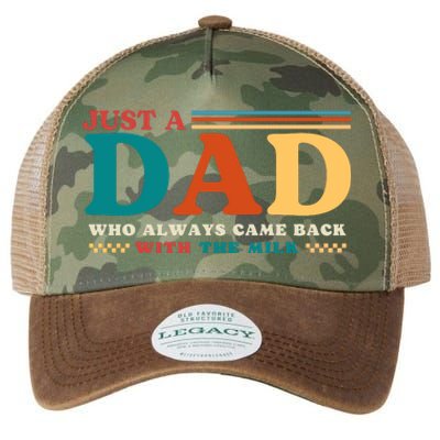 Just A Dad Who Always Came Back With The Milk Legacy Tie Dye Trucker Hat