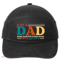 Just A Dad Who Always Came Back With The Milk 7-Panel Snapback Hat