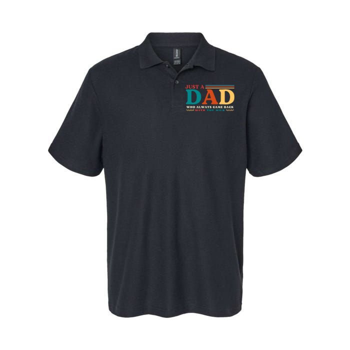 Just A Dad Who Always Came Back With The Milk Softstyle Adult Sport Polo