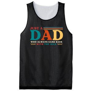 Just A Dad Who Always Came Back With The Milk Mesh Reversible Basketball Jersey Tank