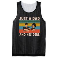 Just A Dad And His Girl Daddy FatherS Day 2024 Mesh Reversible Basketball Jersey Tank