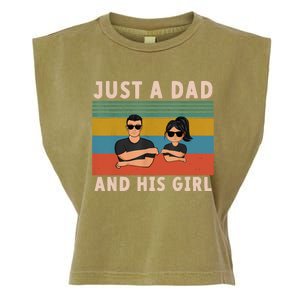 Just A Dad And His Girl Daddy FatherS Day 2024 Garment-Dyed Women's Muscle Tee