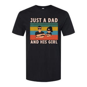 Just A Dad And His Girl Daddy FatherS Day 2024 Softstyle CVC T-Shirt