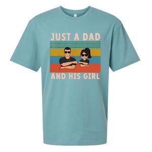 Just A Dad And His Girl Daddy FatherS Day 2024 Sueded Cloud Jersey T-Shirt