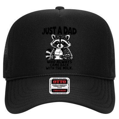 Just A Dad Who Always Came Back With The Milk Funny Dad Joke Trucker Hat