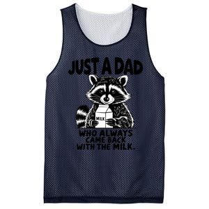 Just A Dad Who Always Came Back With The Milk Funny Dad Joke Mesh Reversible Basketball Jersey Tank