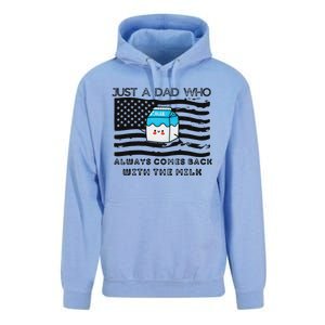 Just A Dad Came Back With Milk FatherS Day Design Unisex Surf Hoodie