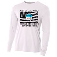 Just A Dad Came Back With Milk FatherS Day Design Cooling Performance Long Sleeve Crew