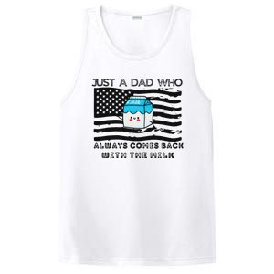 Just A Dad Came Back With Milk FatherS Day Design PosiCharge Competitor Tank