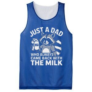 Just A Dad Who Always Came Back With The Milk Dad Mesh Reversible Basketball Jersey Tank