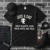Just A Dad Who Always Came Back With The Milk Tall T-Shirt