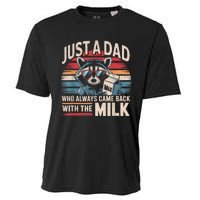 Just A Dad Who Always Came Back With The Milk Funny Dad Cooling Performance Crew T-Shirt