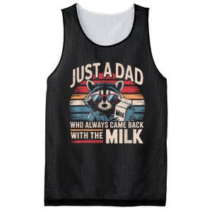 Just A Dad Who Always Came Back With The Milk Funny Dad Mesh Reversible Basketball Jersey Tank