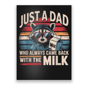 Just A Dad Who Always Came Back With The Milk Funny Dad Poster