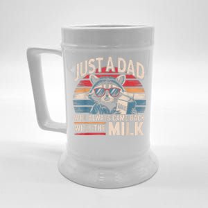 Just A Dad Who Always Came Back With The Milk Funny Dad Beer Stein