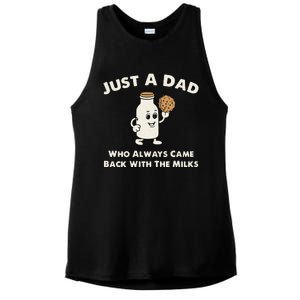 Just A Dad Who Always Came Back With The Milk Ladies PosiCharge Tri-Blend Wicking Tank