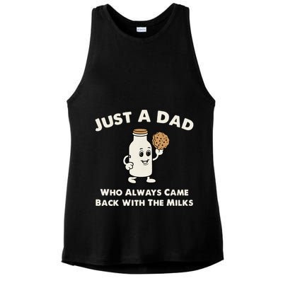 Just A Dad Who Always Came Back With The Milk Ladies PosiCharge Tri-Blend Wicking Tank