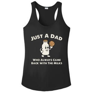 Just A Dad Who Always Came Back With The Milk Ladies PosiCharge Competitor Racerback Tank