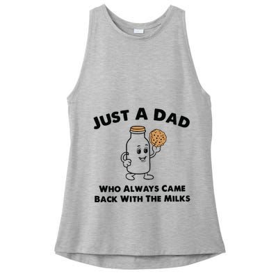 Just A Dad Who Always Came Back With The Milk Ladies PosiCharge Tri-Blend Wicking Tank