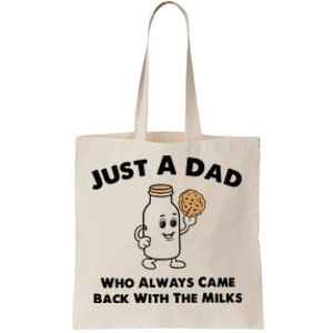 Just A Dad Who Always Came Back With The Milk Tote Bag